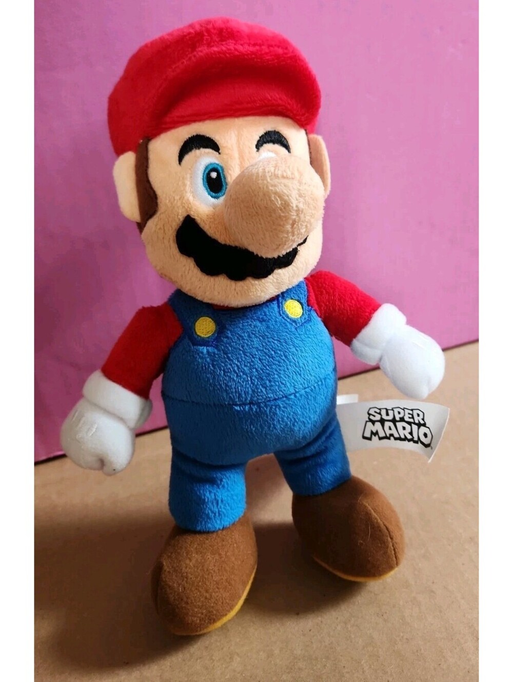 Super Mario Bros Mario Plush Doll Stuffed Toy Soft Washable, 9" Tall